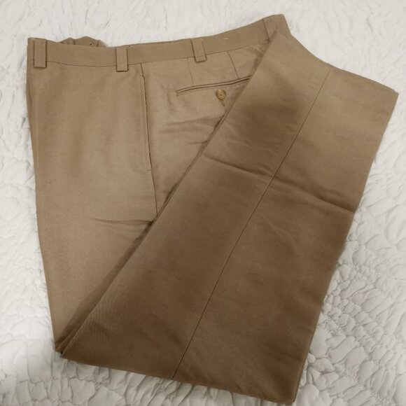 RALPH LAUREN FLAT FRONT BEIGE DRESS PANTS MENS SIZE 38 - Picture 1 of 7